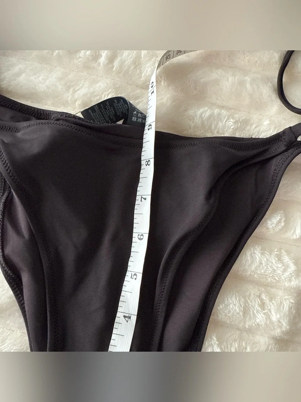 NWT SKIMS Onyx Tie Side Bikini Bottoms Size M Minimal Adjustable Swimwear